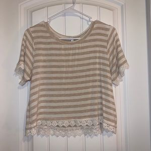 Cropped Short Sleeve Top